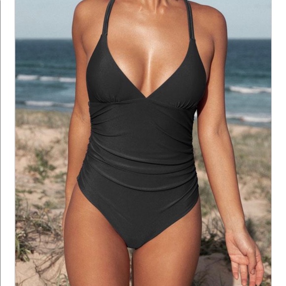 Swim One Piece Black Bathing Suit Poshmark